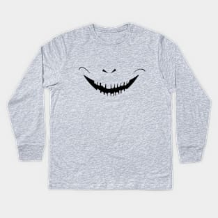 Creepy Smile Mask Kids Long Sleeve T-Shirt